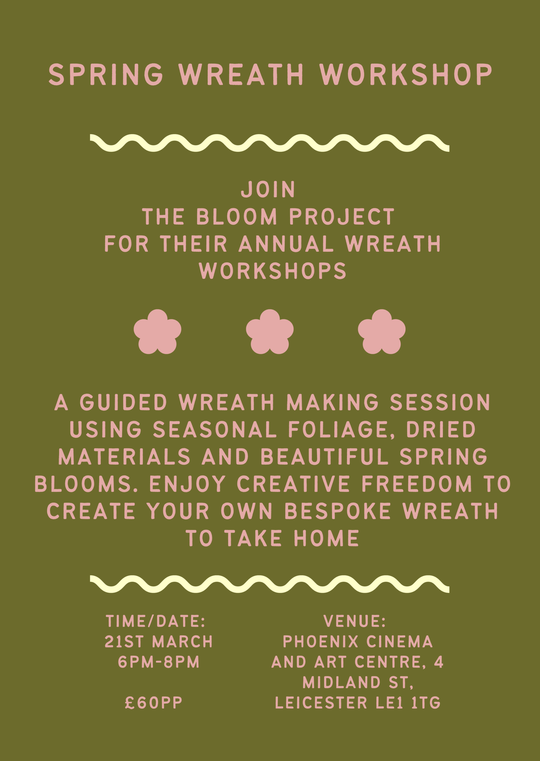 Spring wreath making workshop @ Phoenix Arts Centre 21st March 6pm-8pm