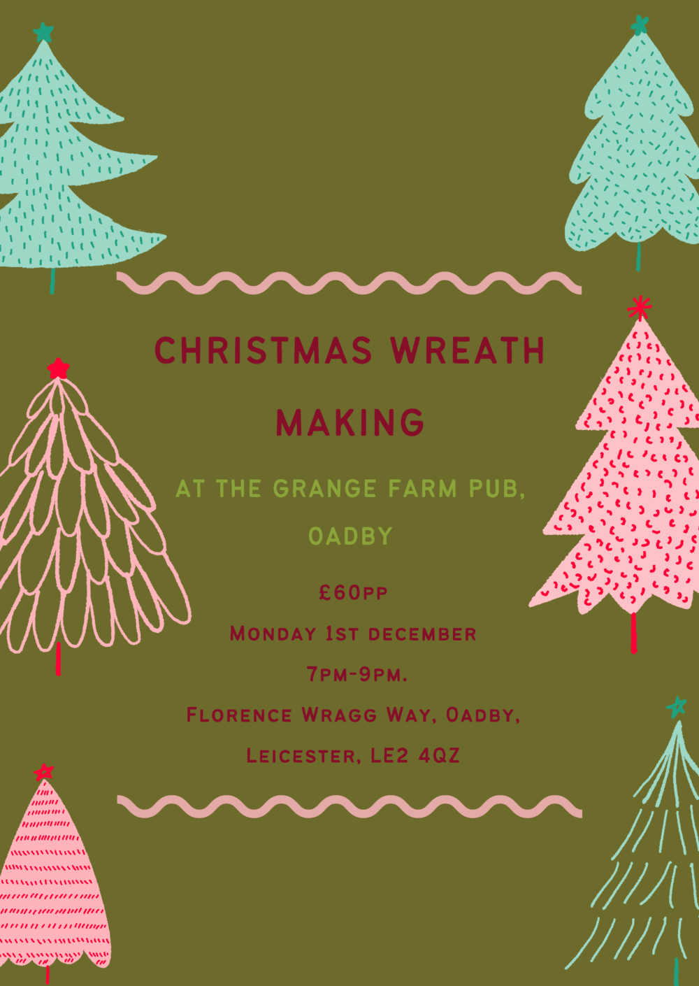 Christmas wreath making @ The Grange Farm, Oadby - Monday 1st December